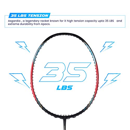 Apacs Counter Attack (Ultralight 73g, 35 LBS) Made in Vietnam | Japanese Graphite Unstrung Badminton Racket with Full Cover | G2-4 1/8 inches
