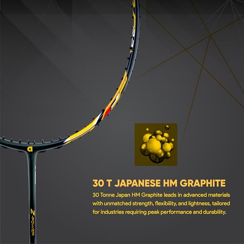 Apacs Z-Power 800 RP+ (38LBS, 100% Japan Made Graphite) 4U | Head Heavy Unstrung Badminton Racquet with Sonic Metal Tech