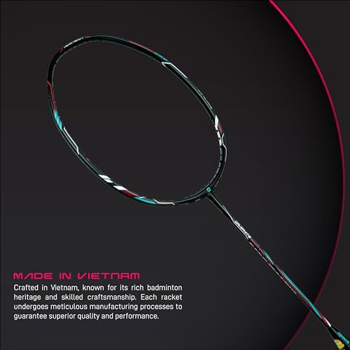 Apacs Graphite 1001 Xtra Power (36LBS, Power Frame with 100% Japanese Graphite) Badminton Racket with Full Cover (Black Blue)