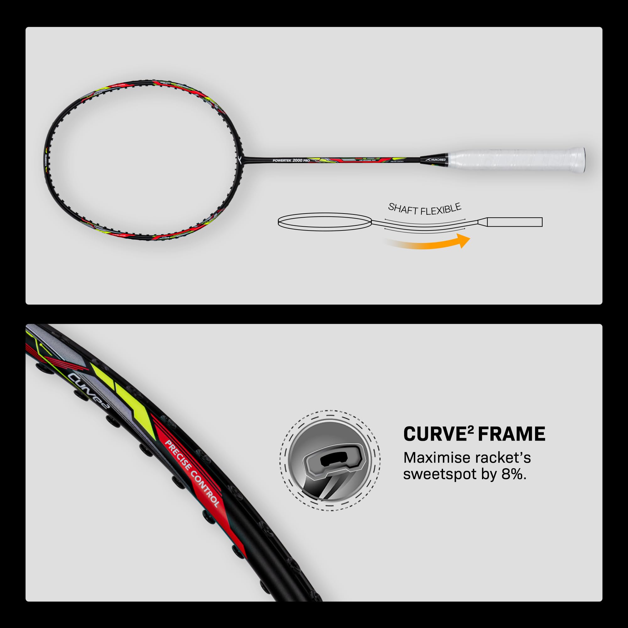 Hundred Powertek Badminton Racket