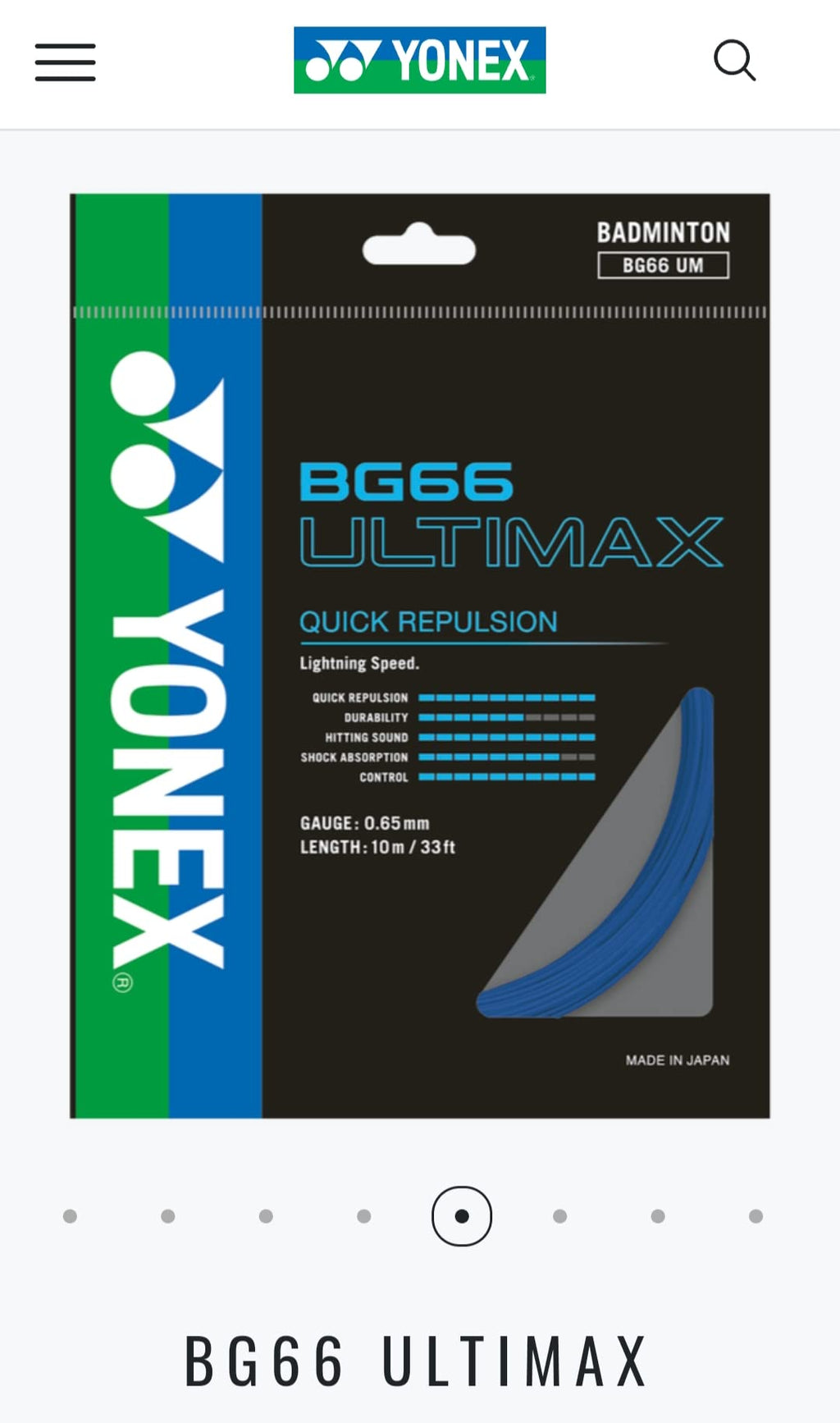 Yonex BG 66 Ultimax String