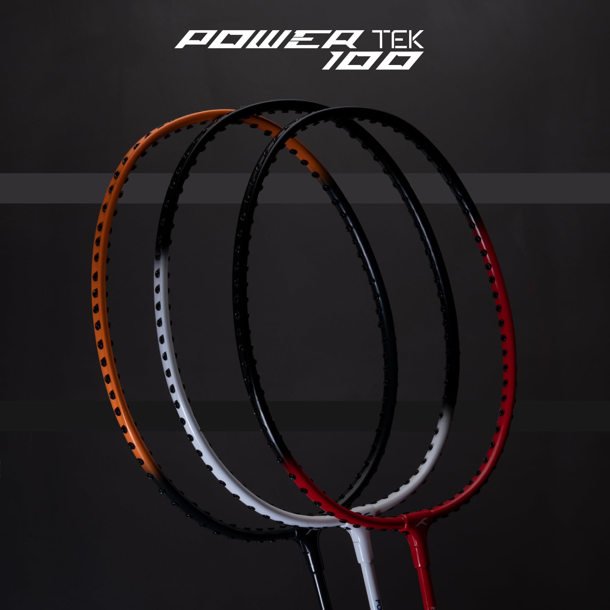 hundred-aluminium-powertek-100-set-of-2-badminton-racket