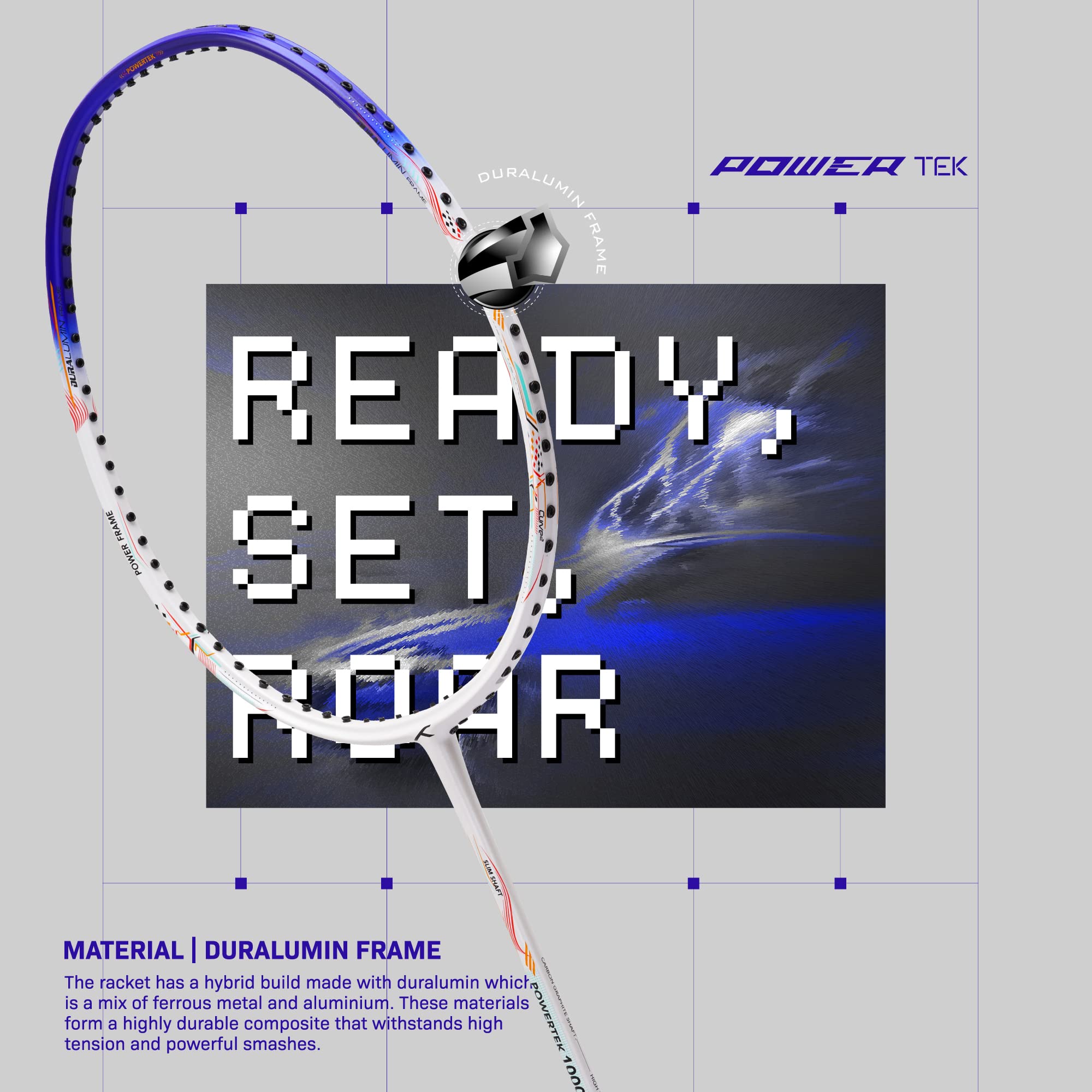 Hundred Powertek 1000 PRO Badminton Racket