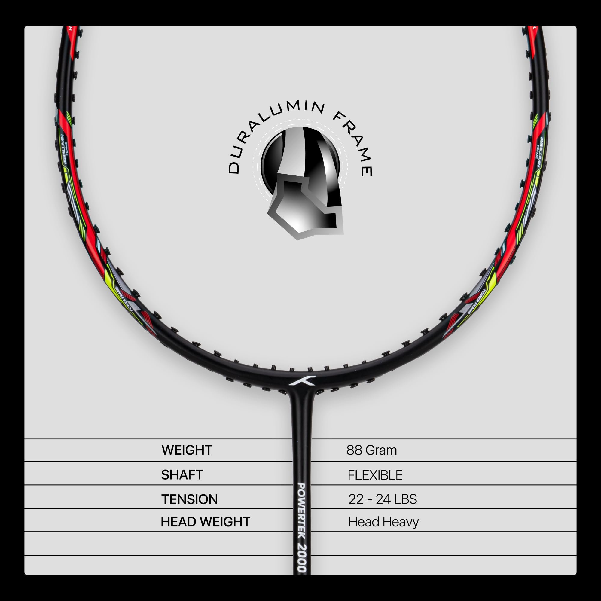 Hundred Powertek Badminton Racket