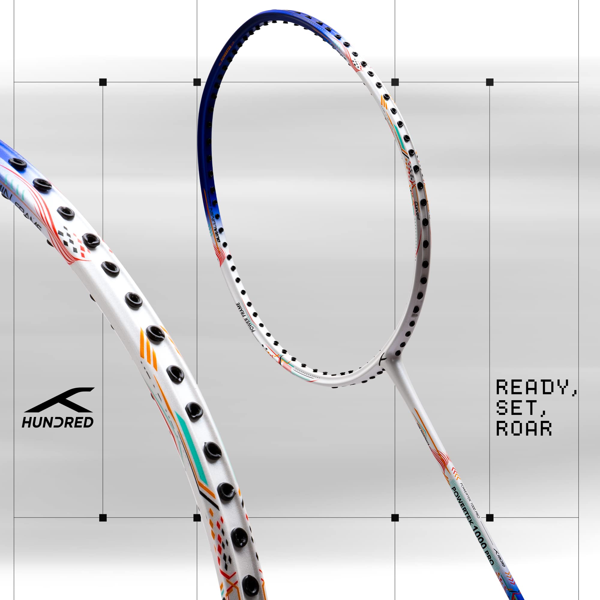 Hundred Powertek 1000 PRO Badminton Racket