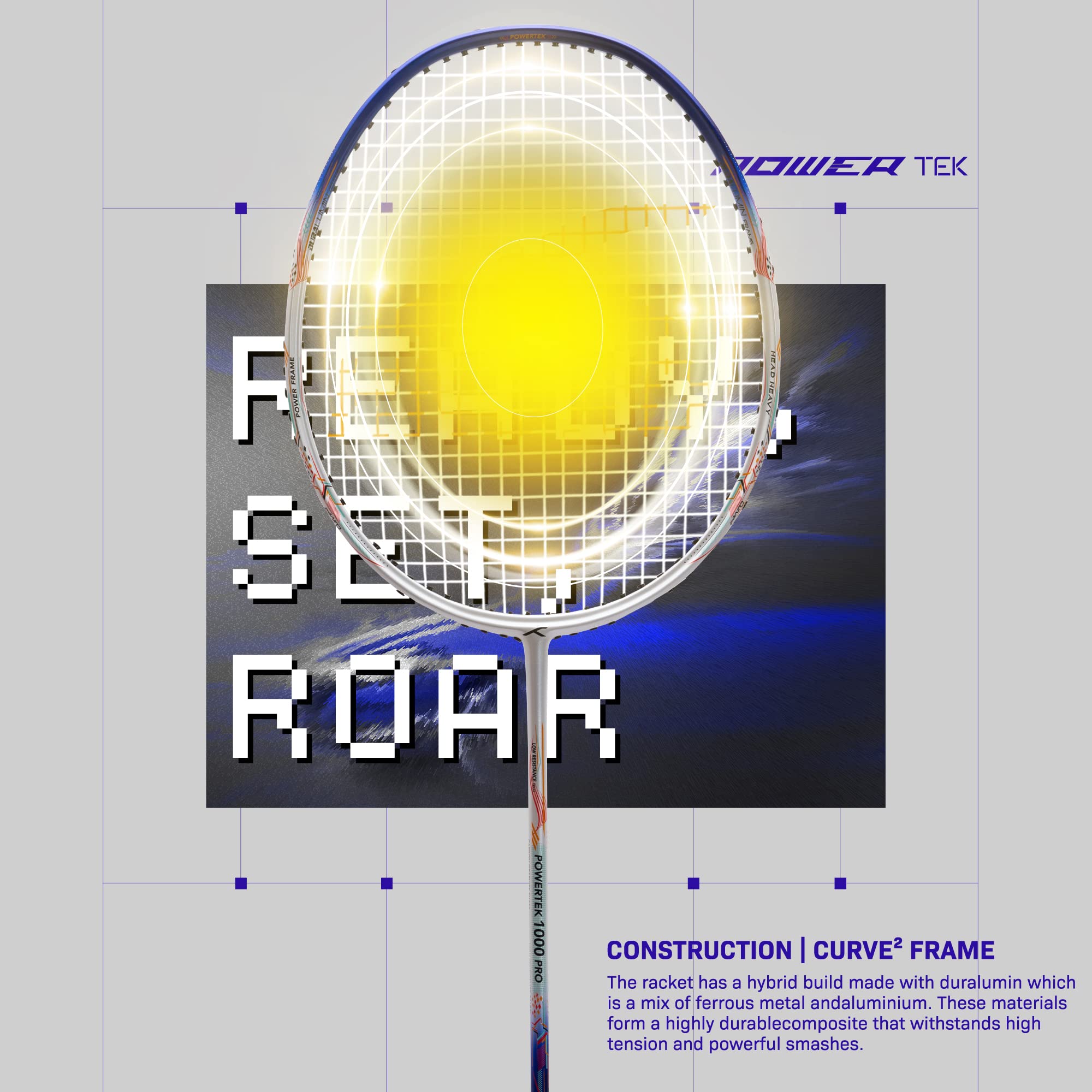 Hundred Powertek 1000 PRO Badminton Racket