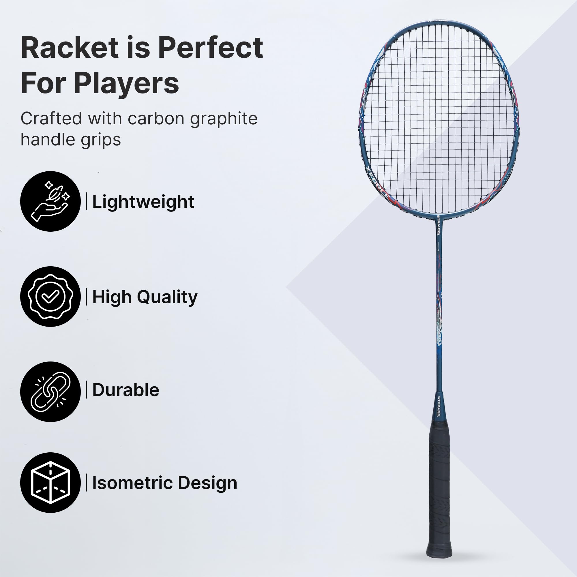 STRAUSS badminton racket