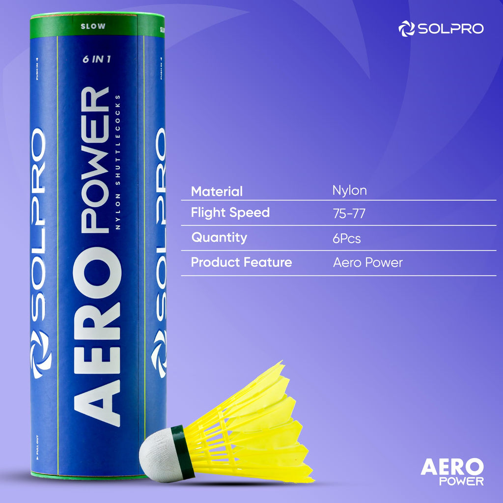 Solpro Aero Power Nylon Shuttlecock