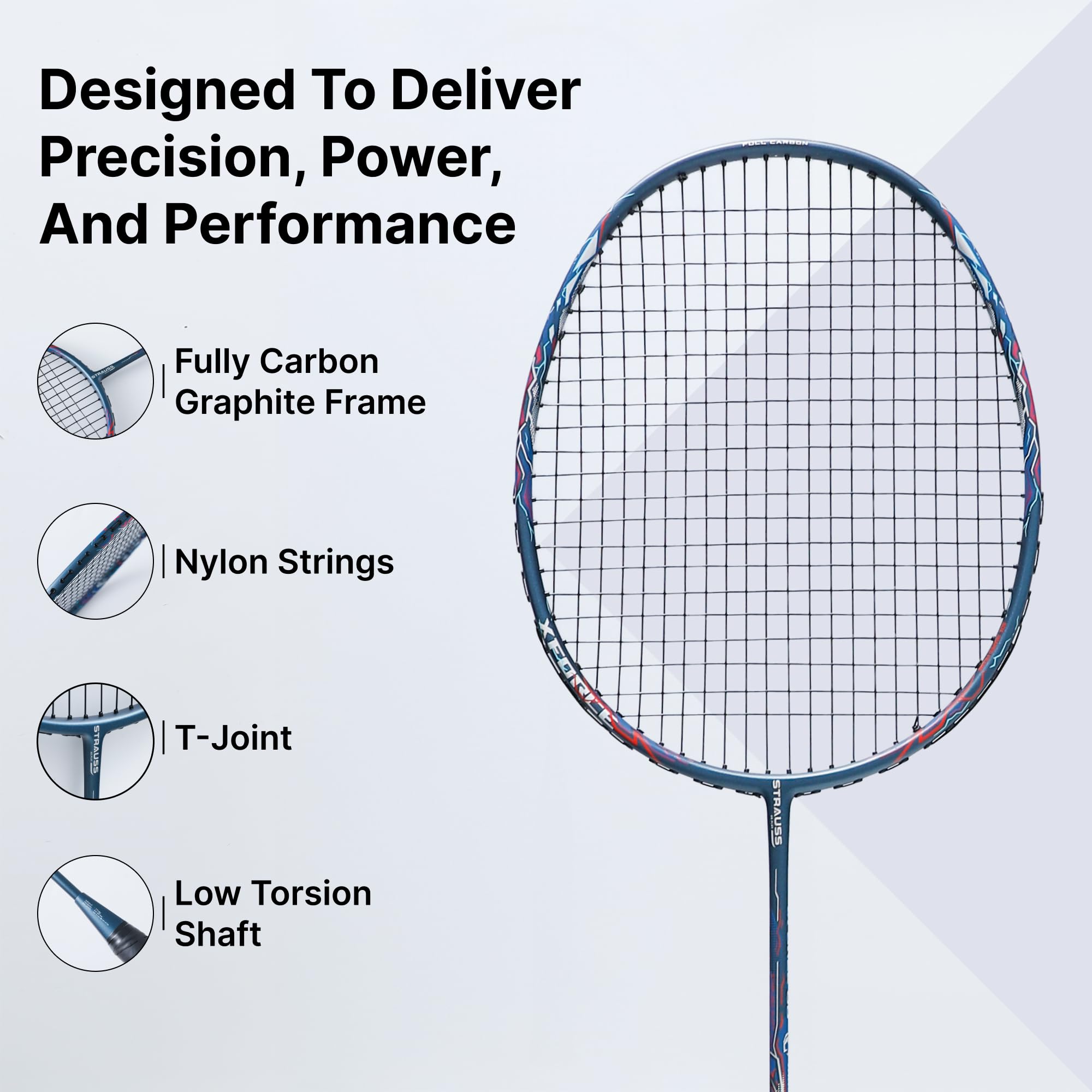 STRAUSS badminton racket