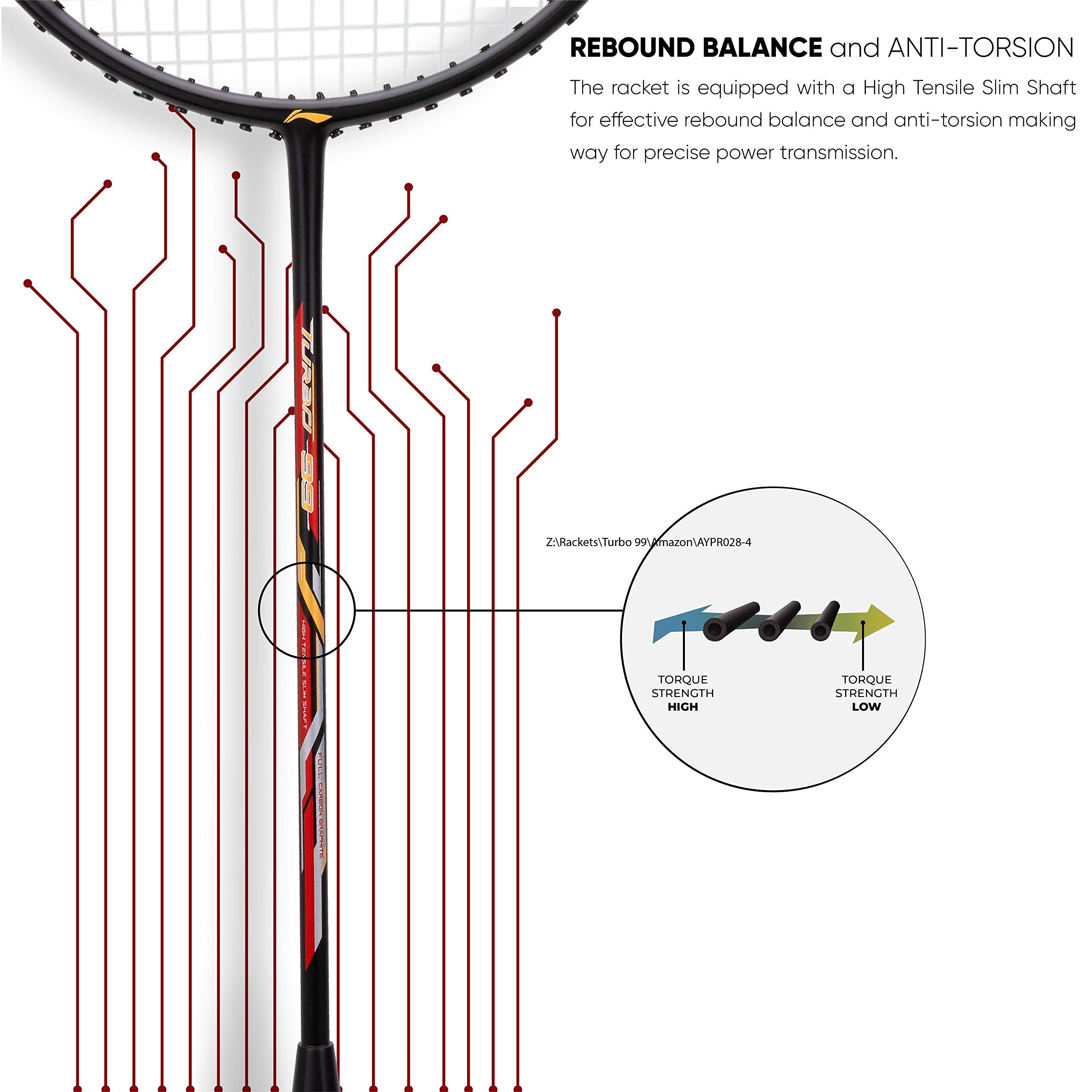 Exergy Katana Strung Badminton Racket - Japanese Graphite, Flexible Shaft, 82g, 32lbs String Tension, G6 Grip Size, Pre-Strung Racquet with Full Cover