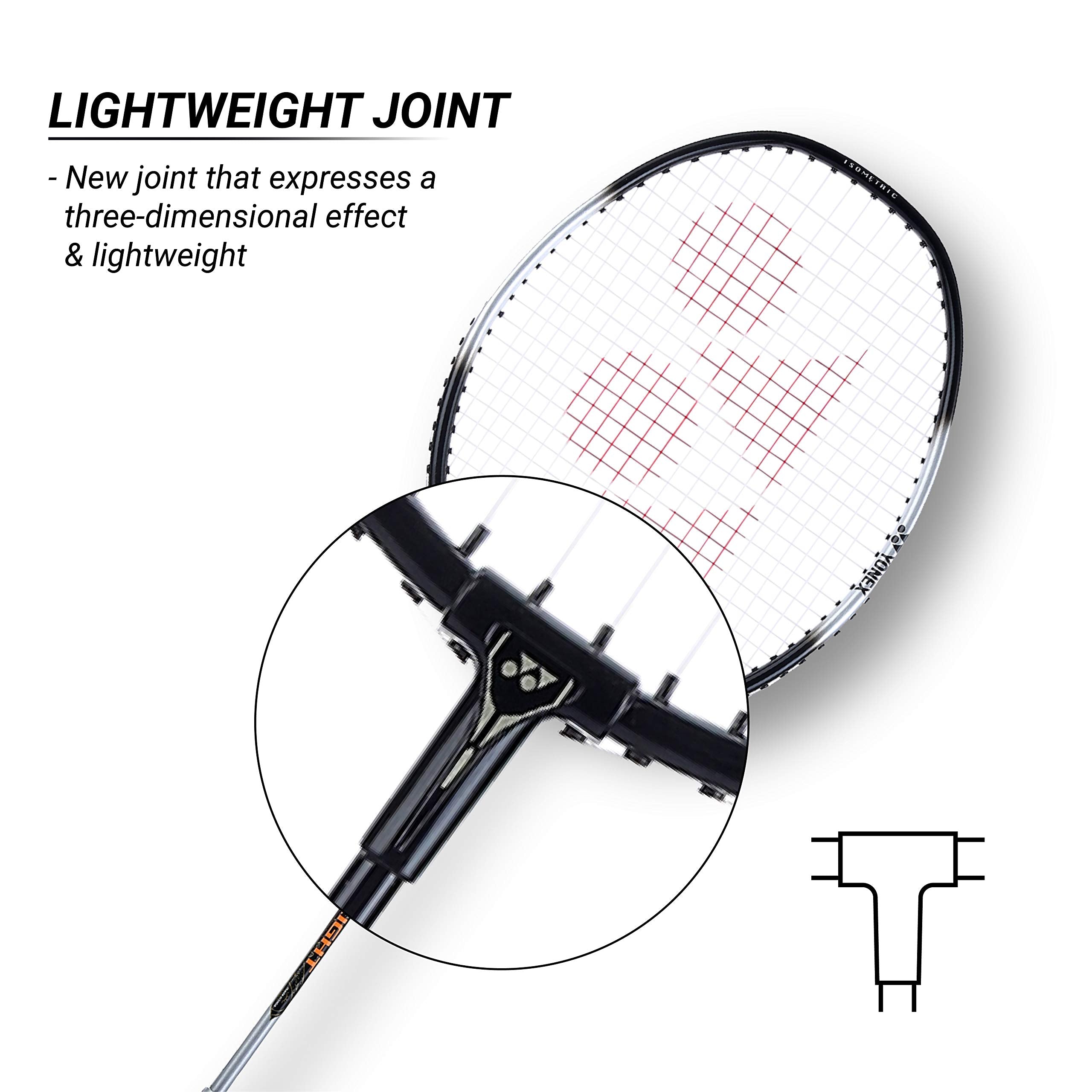 Yonex ZR 100 Light Aluminium Badminton Racquet with Full Cover | Made in India (Black,Pack of 1)
