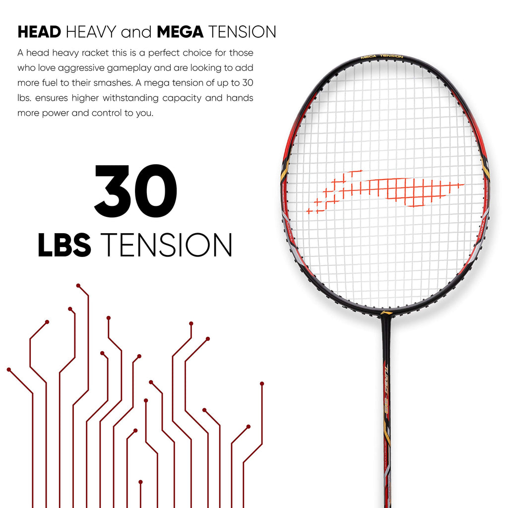Exergy Katana Strung Badminton Racket - Japanese Graphite, Flexible Shaft, 82g, 32lbs String Tension, G6 Grip Size, Pre-Strung Racquet with Full Cover