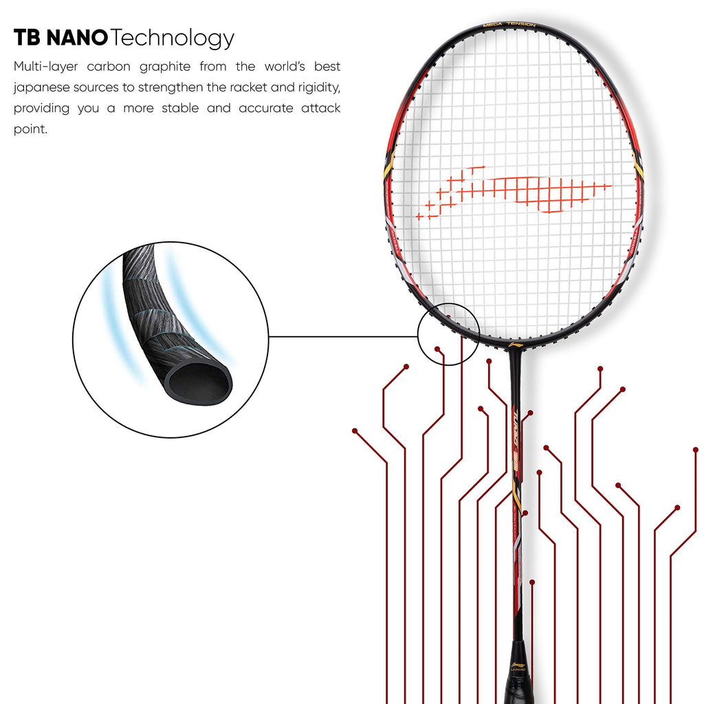 Exergy Katana Strung Badminton Racket - Japanese Graphite, Flexible Shaft, 82g, 32lbs String Tension, G6 Grip Size, Pre-Strung Racquet with Full Cover