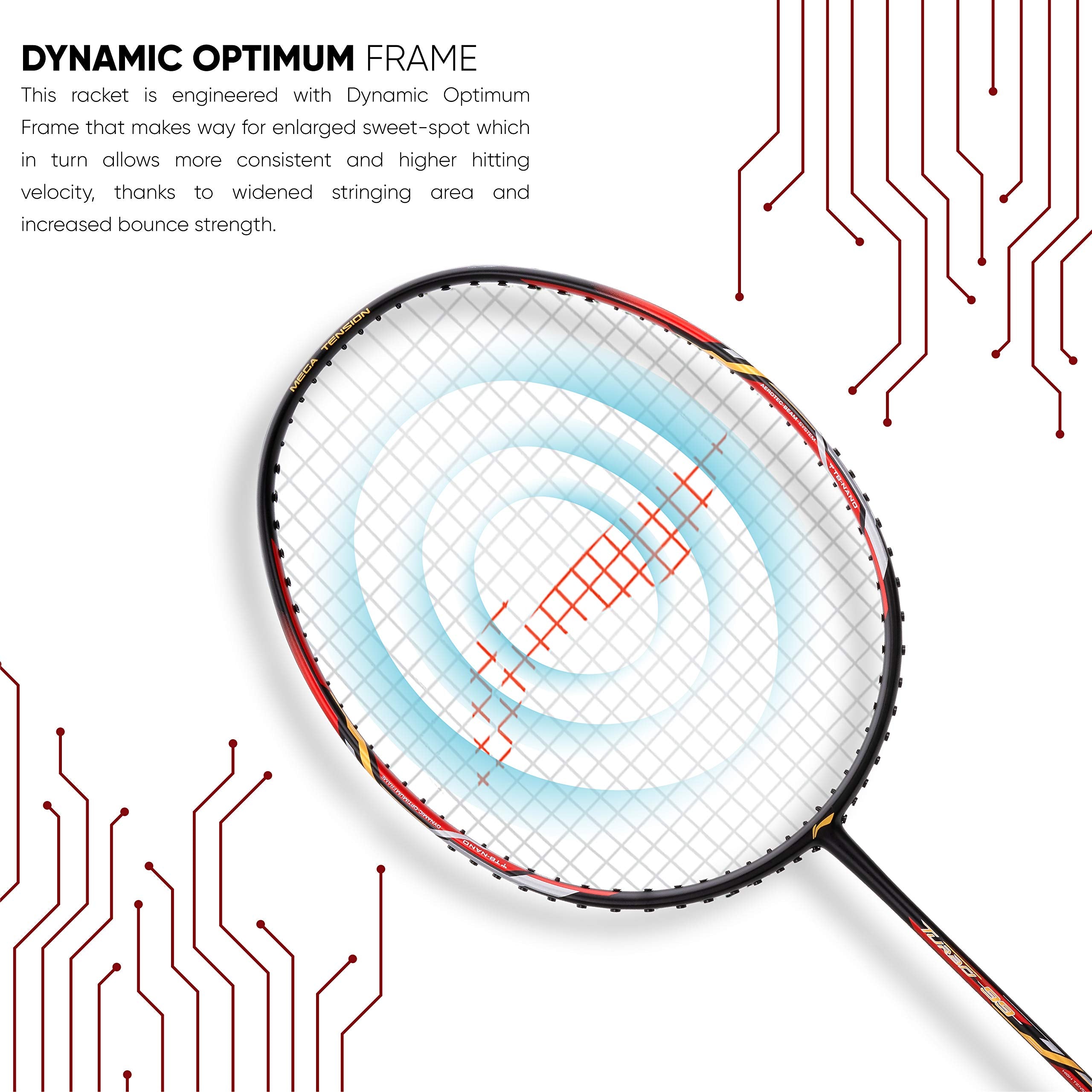 Exergy Katana Strung Badminton Racket - Japanese Graphite, Flexible Shaft, 82g, 32lbs String Tension, G6 Grip Size, Pre-Strung Racquet with Full Cover